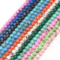 Wholesale Natural Stone Shell Glitter Turquoise Stone Loose Round Beads for Jewelry Making
