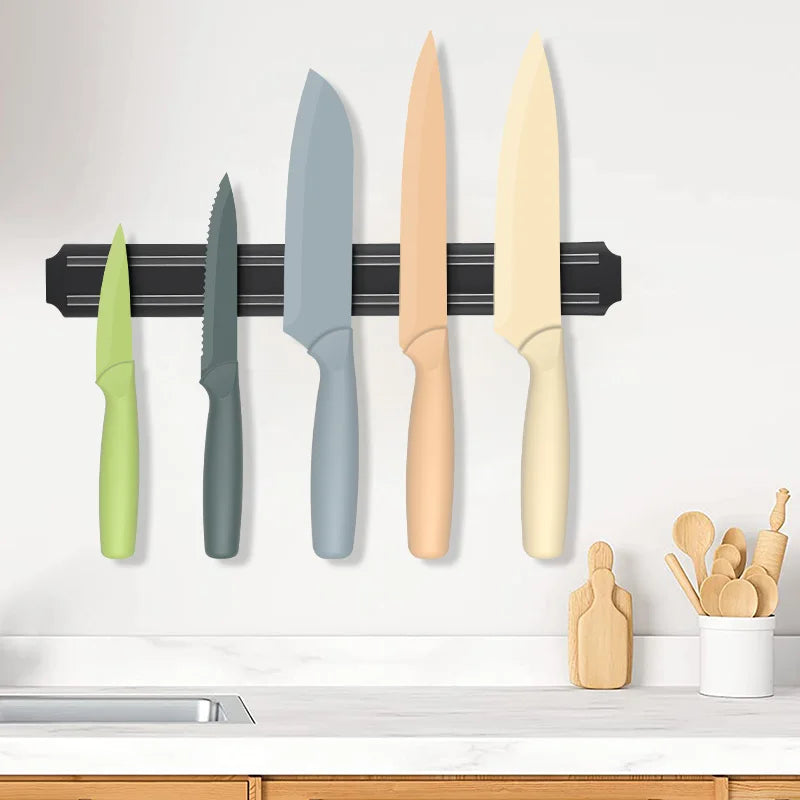 Stellar New 5-Piece Stainless Steel Kitchen Knife Set Non-Stick Coated 3Cr13 Blades Ambidextrous PP Handles Eco-Friendly