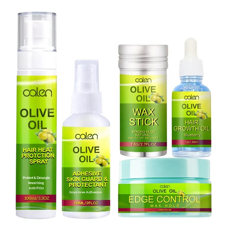 Private Label No Flaking Organic Strong Hold Edge Control Texturizing Hair Moisturizing Oil Multi-Size Wholesale Hair Kit