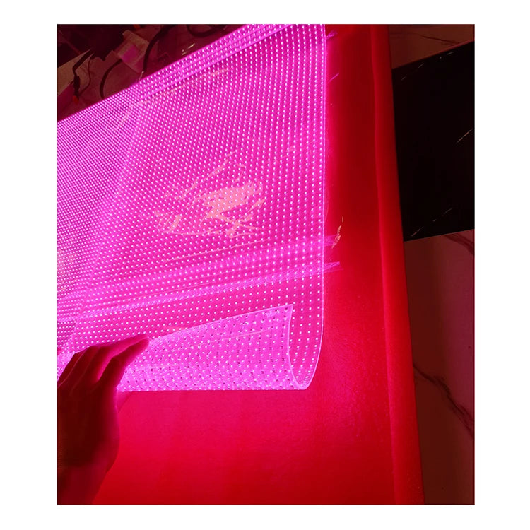 Clear HD P6/8/10 Transparent Film Screen Easy Installation Shopping Mall Curtain LED for Self-Service Business Dropshipping