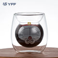 Double Wall Glass 250ml Coffee Cup With LOGO Glass Double Wall Tea Cup Glass Cups
