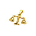 Fashion Jewelry Balance Scales Charm Men Women Gold Plated Libra Pendant Stainless Steel Necklace Pendant