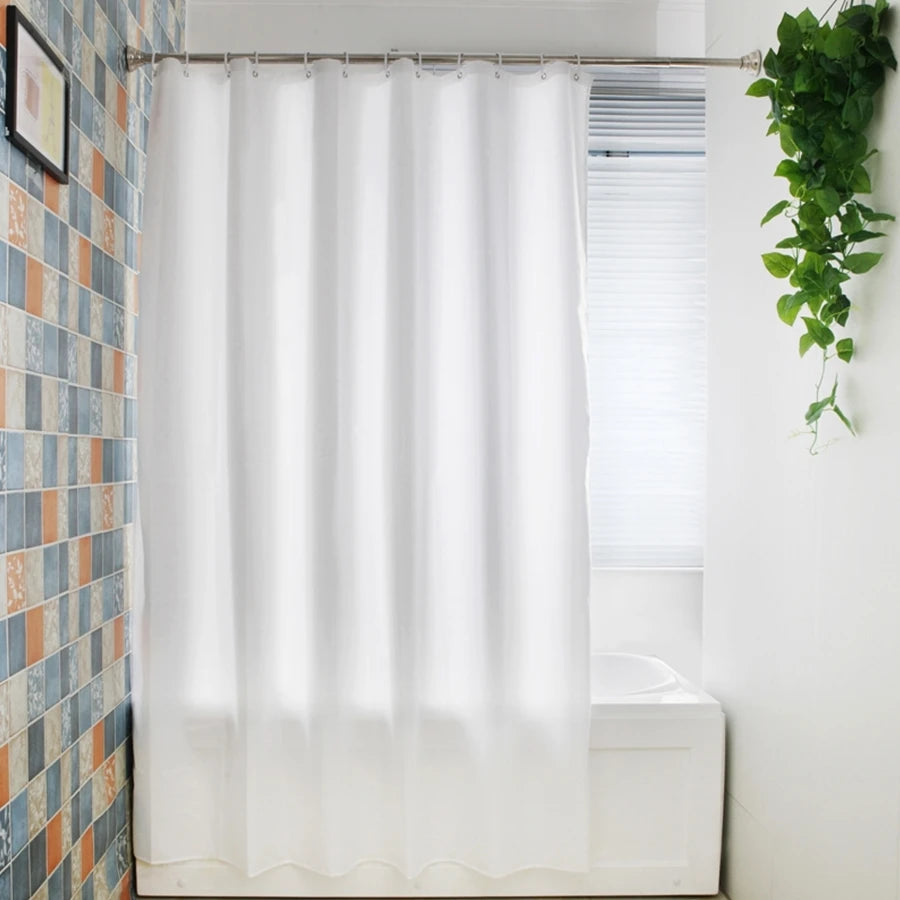 Factory Price 220x200CM Shower Curtain Liner White Bathroom Partition Curtain Waterproof Thick Bath Screens Mildew Free