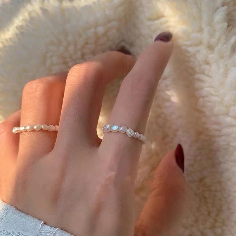 INS Elegant Hawaiian Pearl Rings Jewelry Women Wholesale