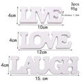 New Style English Letter "LIVE LOVE LAUGH" White Word Signs Wooden Letters for Home Decor