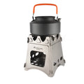 Ultralight Titanium Wood Stove for Outdoor Camping Portable Folding Cookware 7.3 OZ"