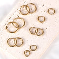 2.5mm Minimalist Thin Earrings Stainless Steel 18K Gold Plated Cartilage Hoop Huggie Earrings for Men Women