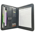 Modernqiu Wholesale Custom File Folder Leather Padfolio with Calculator Multi-fuction Business Briefcases