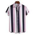 Hot Sale New Men's Fashion Trend Casual Short-sleeved Striped Stylish Shirts for Men