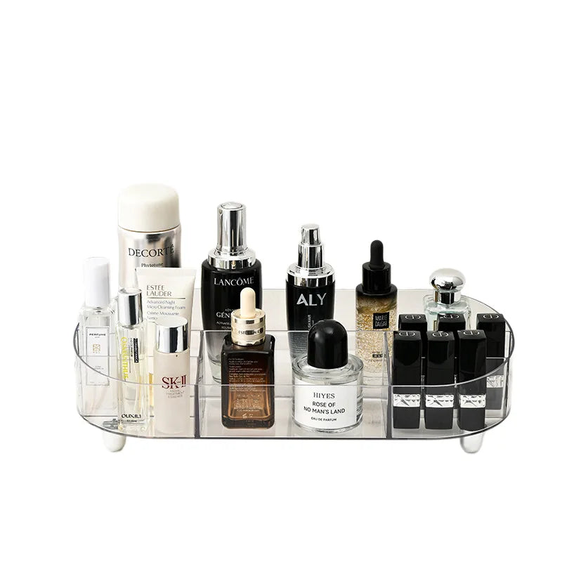 Factory Direct Sale Plastic Cosmetics Organizer Clear With Divide Acrylic Desktop Cosmetic Makeup Storage Box
