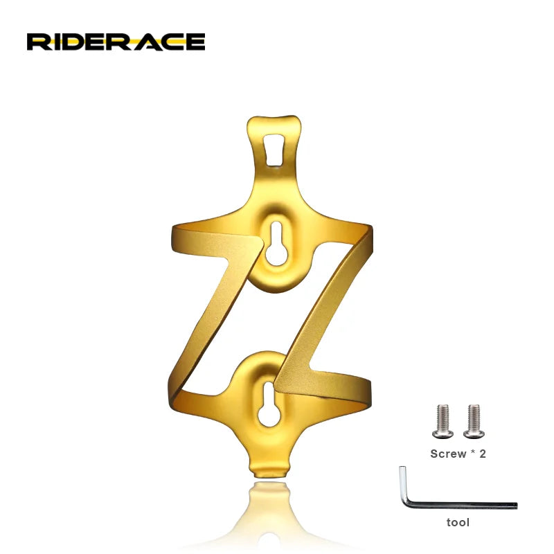 RIDERACE Mountain Bike Aluminium Alloy Adjustable Water Bottle Cage Riding Lightweight Bike Bottle Holder Bicycle Bracket Rack