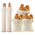 Custom Size Reusable & Eco Friendly Organic Cotton Bread Bags With Drawstring Food Packaging Pouches