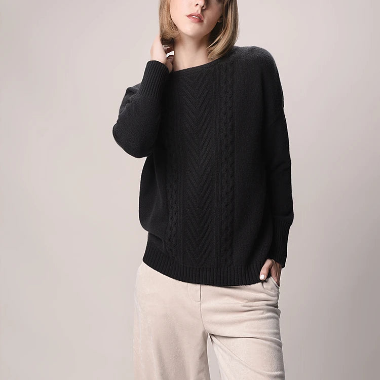 100% Pure Cashmere Knit Sweaters Women Custom Fall Winter Pullover Alpaca Wool Cashmere Knit Sweaters 2026