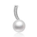 European Style Elegant 925 Sterling Silver Pendants 3A Cubic Zirconia Freshwater Pearl Mounting Pendant