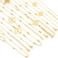 MG02 Fashion Handmade 316L Stainless Steel Necklace Nickel-Free DIY Pendant Chain Long Mash-up Style Jewelry Findings Components