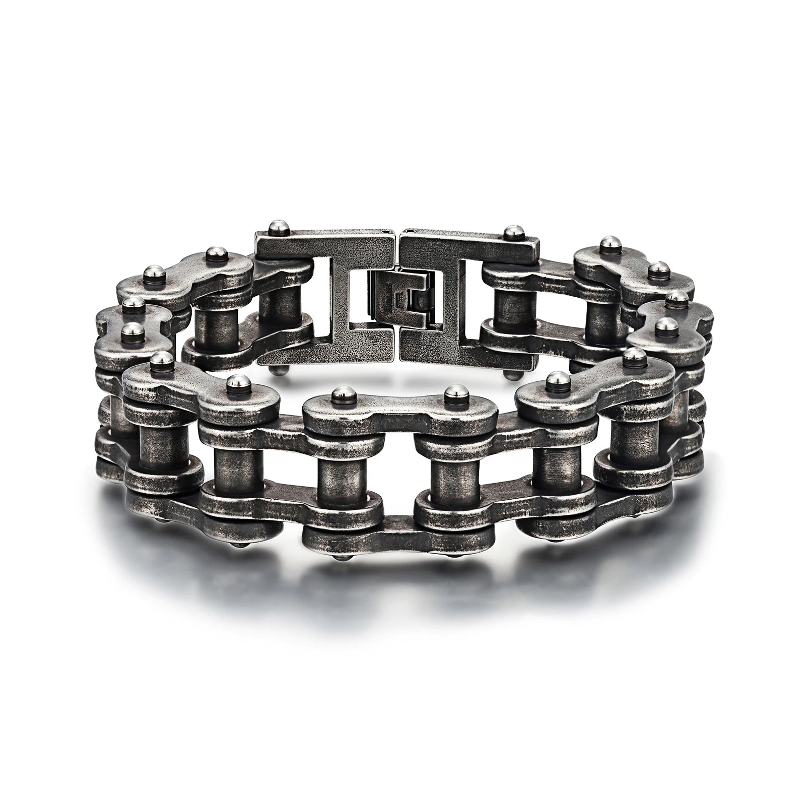 Fashion Trendy Men's Jewelry Stainless Steel Motorcycle Bracelet Retro Black Bike Chain Bracelet for Man