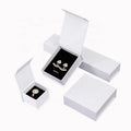 CSMD Chinese Manufacturers Custom logo Accept Gift Rigid Packaging Cardboard Magnetic White Jewelry Boxes for Ring