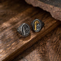 Wholesale Viking Punk Vintage Stainless Steel Lighthouse Lighting Men's Ring Jewelry