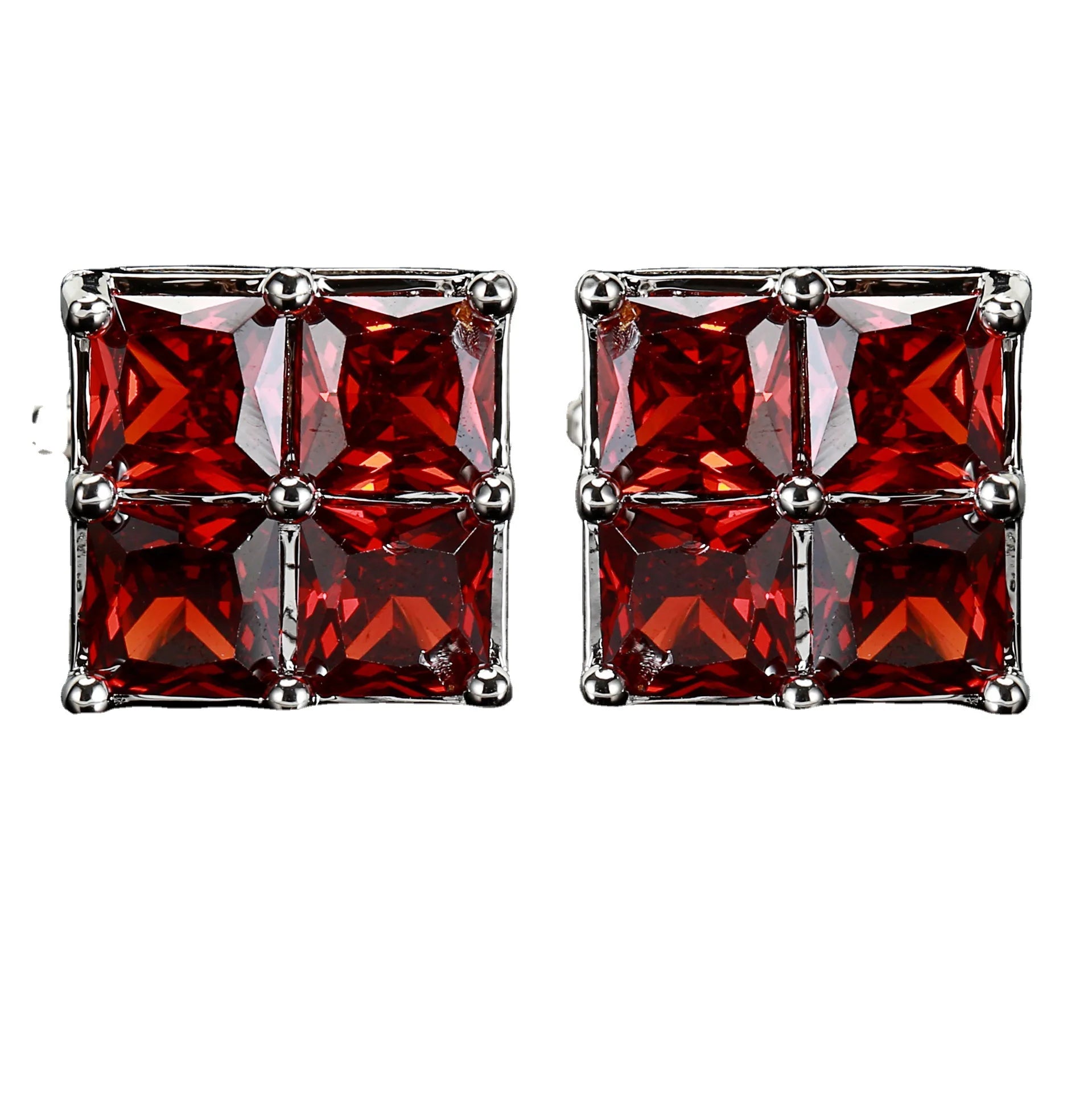 High-grade Copper Zircon Cufflinks for Men's Wedding Engagement Gift-French Shirt Style Light Luxury Exquisite Decorative Nail