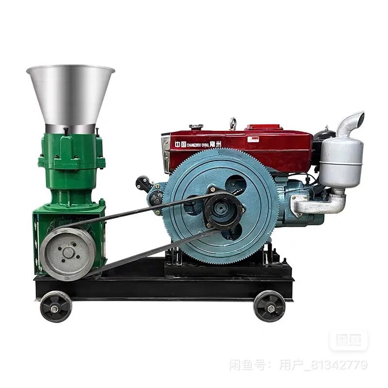 New Animal Feed Making Machine Diesel Powered for Grass and Pellet Feed Mixing Pellet Feed Machine