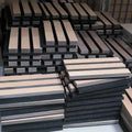 Luxury Fluted Wood Bamboo Acoustic Panels Fabric Wooden Grooved Fluted Acoustic Panels