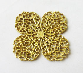Clover Stamping Filigree 43mm Brass Findings Decorative Crafts for Fashion Design