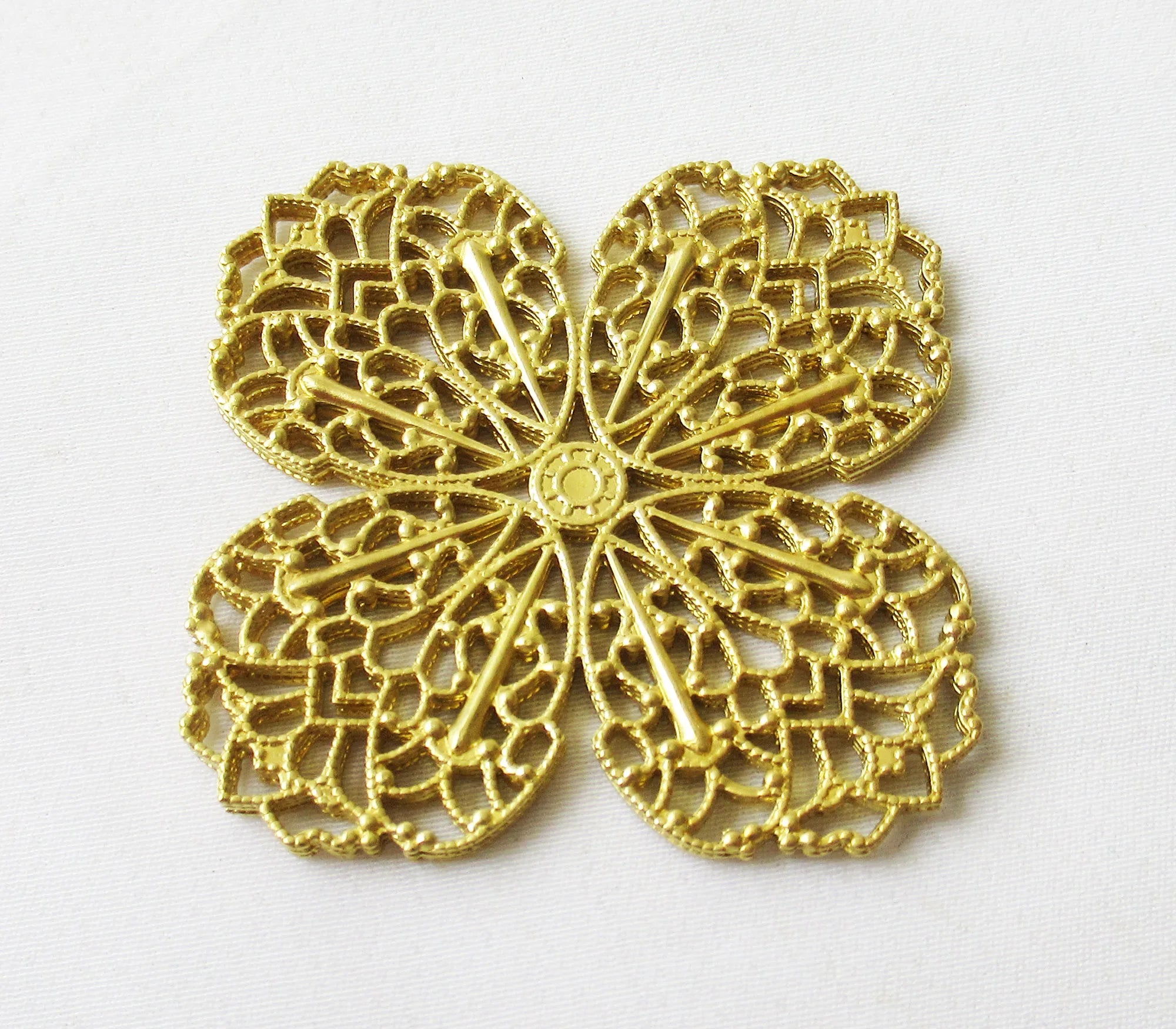 Clover Stamping Filigree 43mm Brass Findings Decorative Crafts for Fashion Design