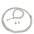 Hot Sale Pearl Necklace S925 Silver 2A Potato Shape Natural Freshwater Pearl Bracelet Set Jewelry