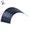 Flexible Solar Panel 100W 120W 150W 180W 200W Flex 23.5% Efficiency IP67 Waterproof Junction Box Black/Blue for 12v Battery