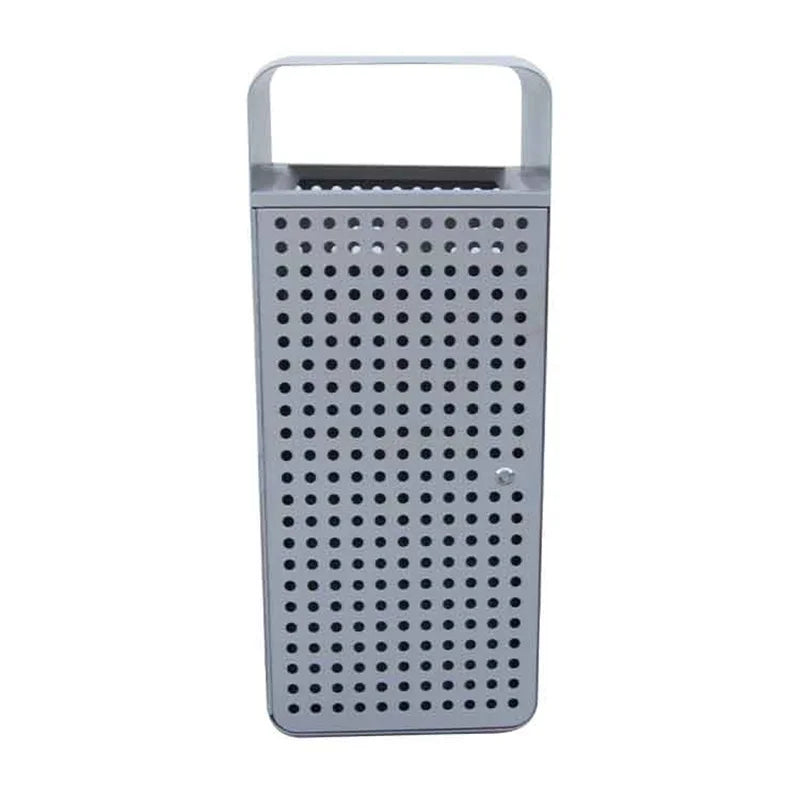 Outdoor Big Galvanized Steel Garbage Trash Can Outside Park Metal Rubbish Litter Bin Patio Commercial Recycle Waste Bin