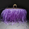 2025 Shenglu Ostrich Feather Wedding Clutch Bag Purse Factory OEM/ODM Custom Logo