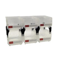 LEADLOONG V1 Transparent Stackable Bin 6pcs 13.5x10.5x7.6cm/5x4x3in Plastic Storage Box for Small Parts Hanging Bin Containers