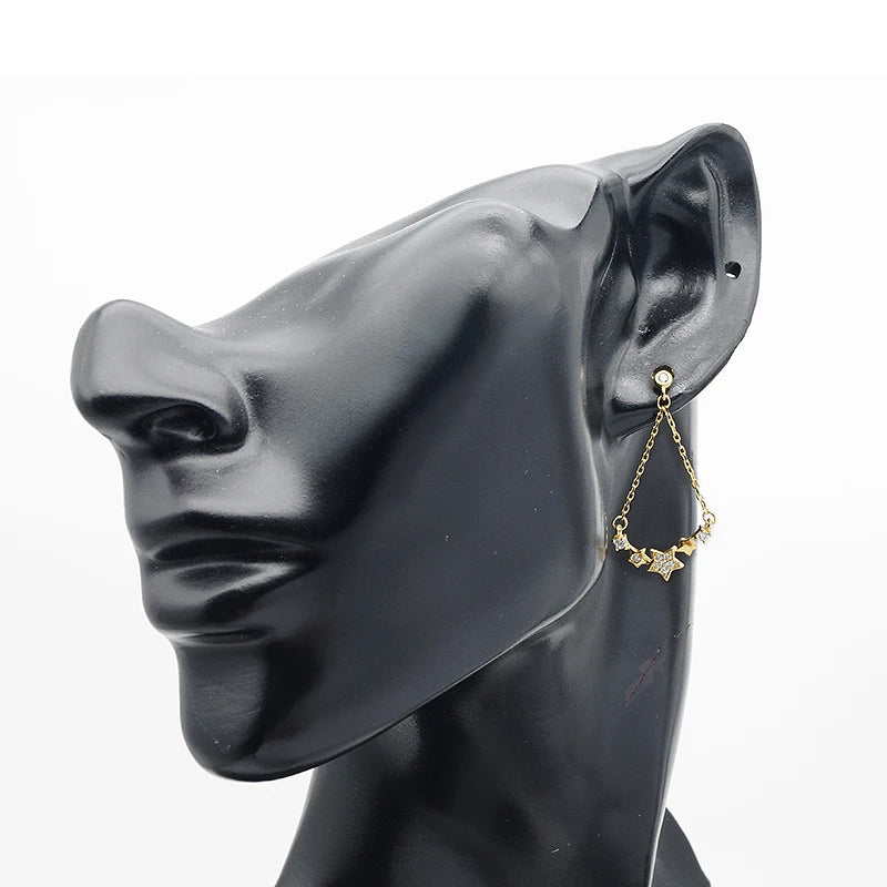 Fashion Earrings Trend 2021 V Shape Dangle Earrings Women 925 Sterling Silver Earrings