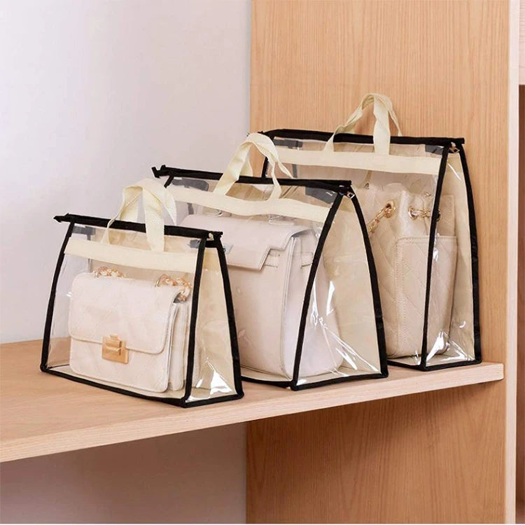Hot Selling Custom Plastic Pvc Transparent Waterproof Purse Handbag Dust Bag for Handbags Luxury Chain Strap Shoulder Bags