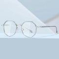 Jiuling Eyewear Prescription Glasses Gradient Colors Tr90 Metal Frame Spectacles Anti Blue Ray Polygon Frame Optical Glasses