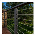 Reilbu Hot Sale Quickly  Easy to Install Decking Balcony Black Porch Terrace Cable Railing