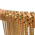 Wholesale Supplier Tarnish-Free Waterproof Stainless Steel Necklace Miami Chain Link Diamond Pearl for Anniversaries Parties
