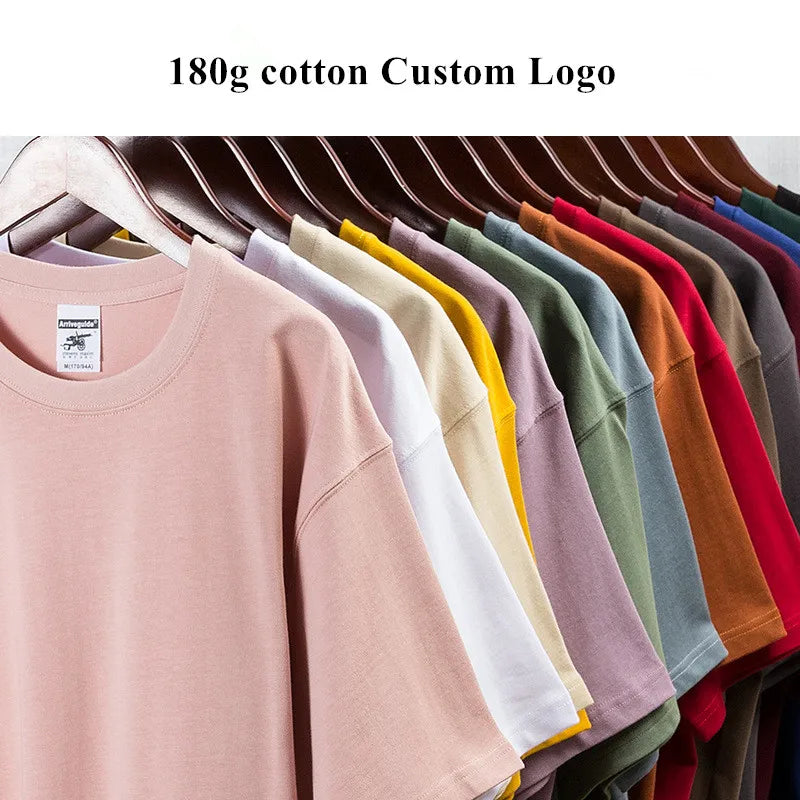 Wholesale Custom 100% Cotton 180gsm Vintage T-Shirts for Men Black Mens T-Shirts with Plus Size Breathable Features Blank Design