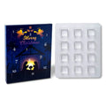 Custom Cardboard Christmas Tree Gold Foil Matt Lamination Embossed 12-Day Empty Wax Melt Advent Calendar Box Inlay Face Cream
