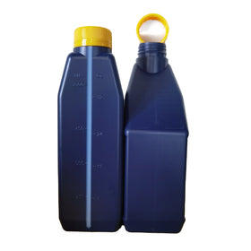 1000ml 32 OZ HDPE Empty Blue Plastic Motor Oil Bottle with Tamper Evident Cap Screen Printed for Petrol