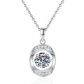 Factory Wholesale 925 Sterling Silver Fine Jewelry Agile Eyes Stone 1Carat Sparkling Moissanite Dance Pendant Necklace for Women