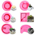 Flower Pot Silicone Resin Mold Set to Make Mini Cactus Epoxy Resin Casting Mould 100% BPA Free Eco-Friendly