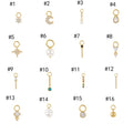 925 Sterling Silver 18K Gold Plated Dainty DIY Earring Charm Accessories Only Pendant Jewelry
