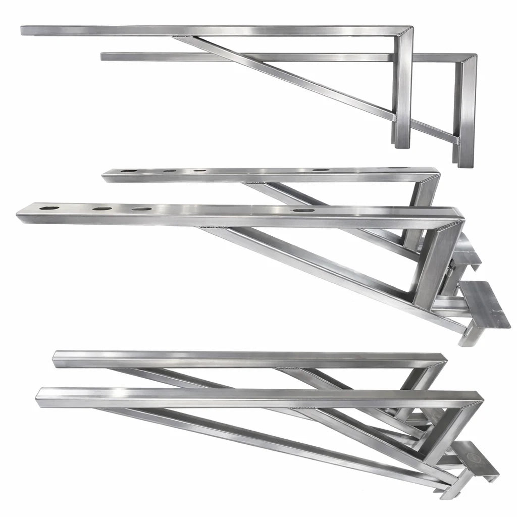 High Load Capacity Aluminum External Air Conditioner Wall Mounting Bracket Heavy Duty Welded Fixed Mount