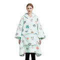 Custom Diy Blanket Hoodie Solid Hooded Blankets Portable Adults Little Rabbit Hair Fleece Hoody Sweatshirt