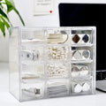 Transparent Plastic Cosmetic Storage Box for Bathroom Dressing Table for Storing Lipstick Makeup Brushes Skin Care Products