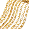 Chic Hypoallergenic Durable Affordable Versatile 18K Gold Plated Stainless Steel Thick Chain DIY Handmade Jewelry 1 Meter Price