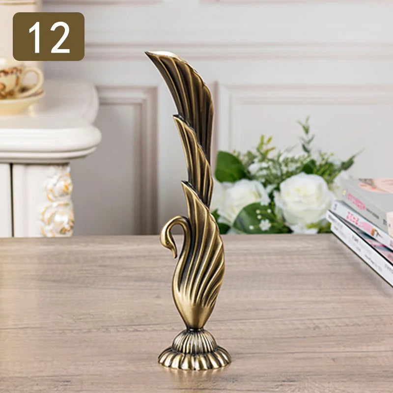 Retro Creativity Flower Vase Home Decor Metal Vases Luxury Home Decoration Vases Decor