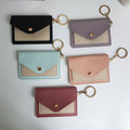 New Korean Style Waterproof Anti-scratch Portable Faux Leather Women Girl Mini Coin Purses Money Wallet Keychain Card Holders