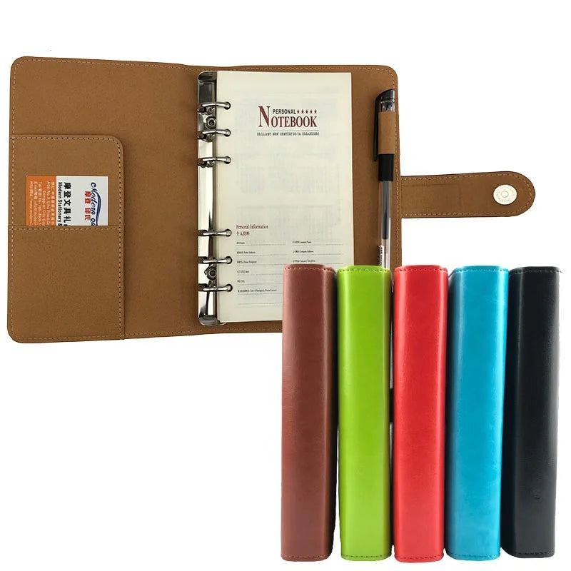 ModernQiu A6 Ring Binder Notebook Custom Planner Organizer Printed Wholesale PU Leather Clip Binder